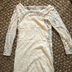 Express lace 3/4 sleeve dress